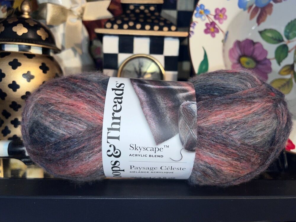 Yarn by Loops & Threads® Skyscape Paysage Celeste Navy & Silver Multi ONE Skein